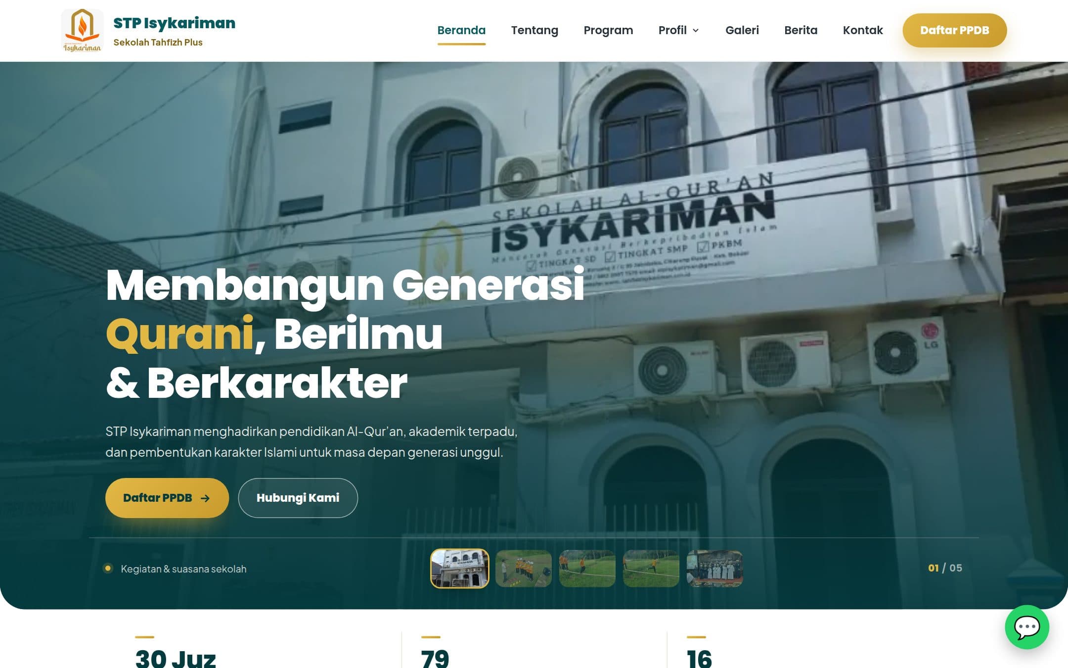 Tangkapan layar proyek STP Isykariman